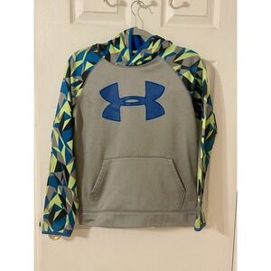 Under Armour Geometric Fleece Hoodie | Youth L | Athletic Sweater Coldgear